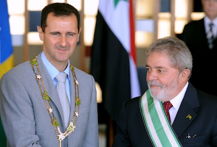 Former President of Brazil Lula da Silva and Bashar al Assad