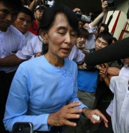 Burma as newly elected democracy leader Aung San Suu Kyi